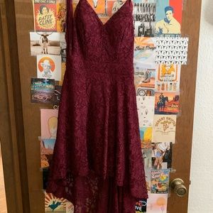 Burgundy dress